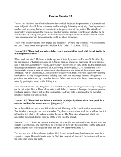 Exodus Chapter 23 - Discover Revelation
