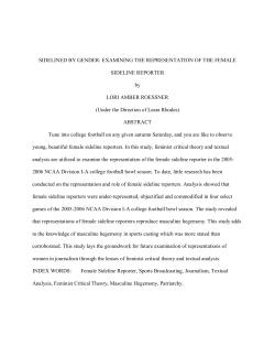 SIDELINED BY GENDER: EXAMINING THE REPRESENTATION OF