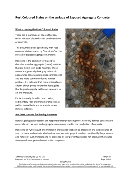 Rust Coloured Stains on the surface of Exposed Aggregate