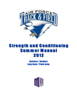 Sprinters / Hurdlers Long Jump / Triple Jump