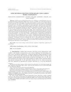 Link Reversal Routing with Binary Link Labels: Work Complexity