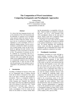 The Computation of Word Associations