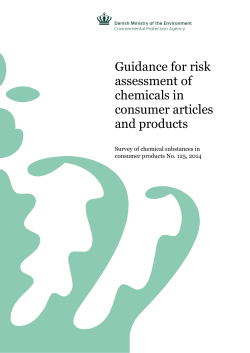 Guidance for risk assessment of chemicals in consumer articles and