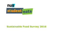 Sustainable Food Survey 2016