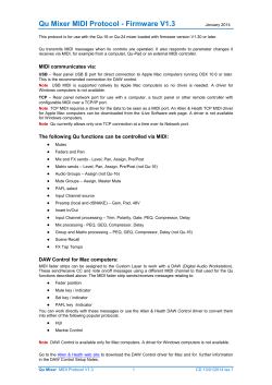 Qu MIDI Protocol V1.3