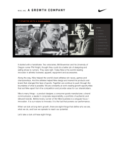 Nike Growth Story PDF - Media Corporate IR Net