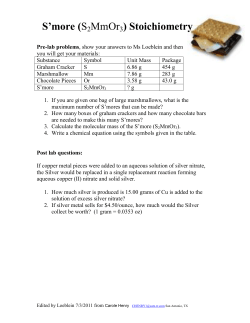 S`more Stoichiometry