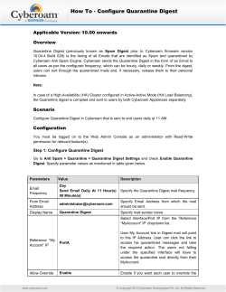 How To - Configure Quarantine Digest