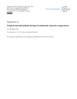 Supplement - The Cryosphere