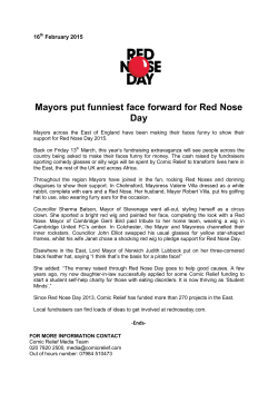 Mayors put funniest face forward for Red Nose Day