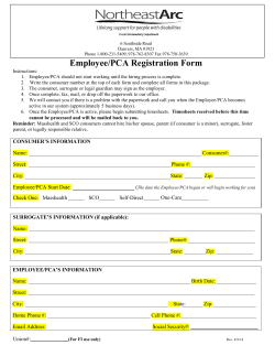 Employee/PCA Registration Form