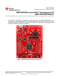 (MSP-EXP430F5529LP) User`s Guide