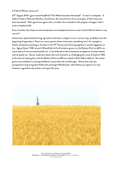 A Field of Wheat: whose art? 20th August 2016 I got an email
