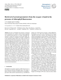 Retrieval of aerosol parameters from the oxygen A band in the