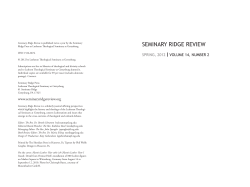 seminary ridge review