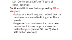 FN 24 Continental Drift to Theory of Plate