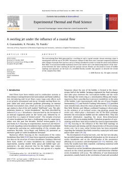 A swirling jet under the influence of a coaxial flow Experimental