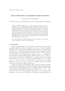 TOTAL BEHAVIOR OF LIKELIHOOD DISPLACEMENT
