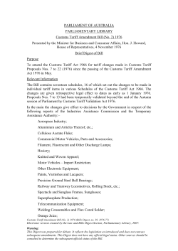 Customs Tariff Amendment Bill (No. 2) 1976