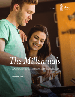 A Generation Invested in Health and the Environment