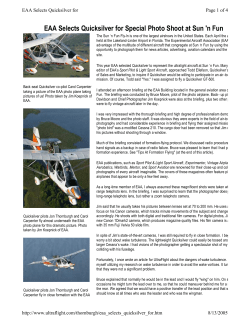 EAA Selects Quicksilver for Special Photo Shoot at Sun `n Fun