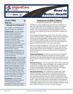 Cholesterol and Why It Matters