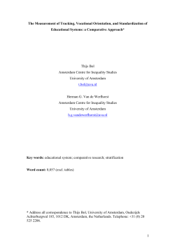 1 The Measurement of Tracking, Vocational Orientation, and