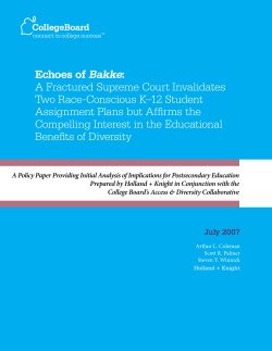 Echoes of Bakke: A Fractured Supreme Court Invalidates Two Race