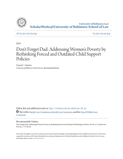 Don`t Forget Dad: Addressing Women`s Poverty by