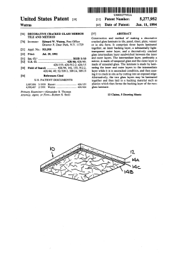 Decorative cracked glass mirror tile and method