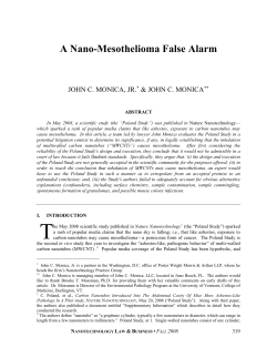A Nano-Mesothelioma False Alarm
