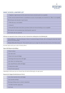 Upper School Uniform Checklist