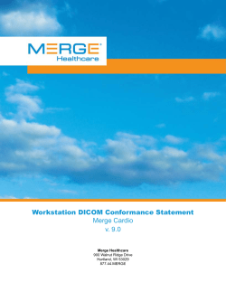 Workstation DICOM Conformance Statement Merge Cardio v. 9.0