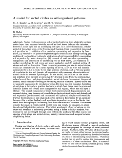 A Model for Sorted Circles as Self-Organized Patterns