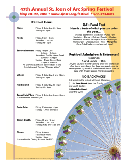 Festival 2016 General Information Flyer