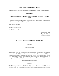 Alternative Investment Funds Act