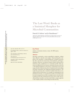 The Last Word: Books as a Statistical Metaphor