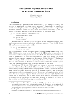 The German response particle doch as a case of contrastive focus