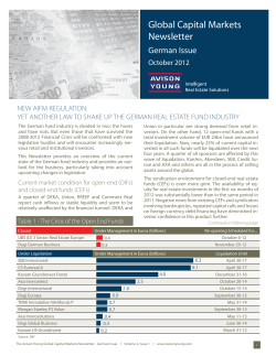 Global Capital Markets Newsletter