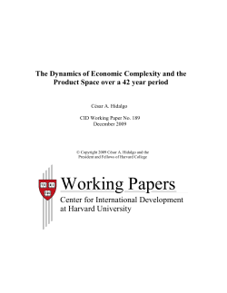 CID Working Paper No. 189, December 2009 :: The Dynamics of