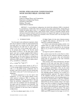 NOVEL STELLARATOR CONFIGURATION WITH DOUBLE HELIX