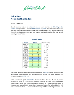 John Doe Neanderthal Index