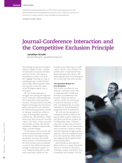 Journal-conference interaction and the competitive exclusion principle