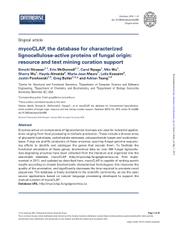 mycoCLAP, the database for characterized lignocellulose