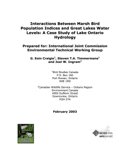 Interactions Between Marsh Bird Population Indices and Great