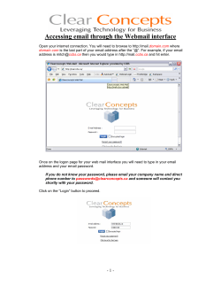 Accessing email through the Webmail interface
