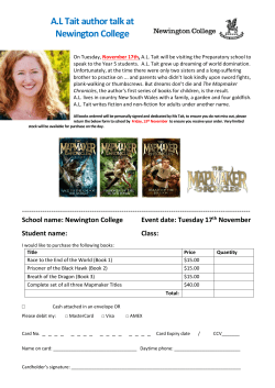 order form - Newington Newsletter