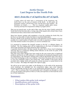 Arctic Ocean Last Degree to the North Pole