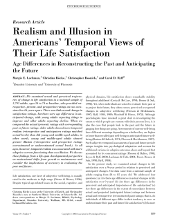 Realism and Illusion in Americans` Temporal Views of Their Life