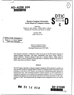 Human-Computer Interaction in the School of